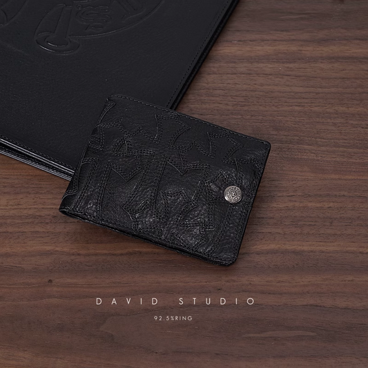 Chrome Hearts Italian Cowhide Cross Folding Wallet