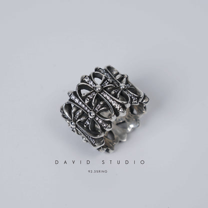CEMETERY RING WITH DIAMONDS