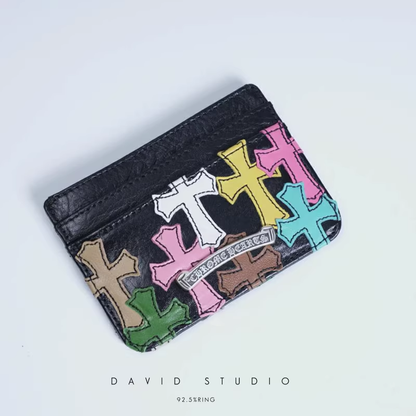 MULTI COLOR CROSS CARD HOLDER