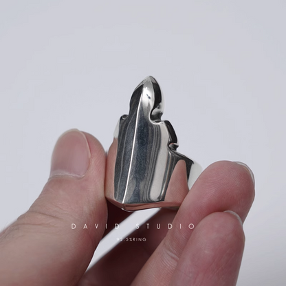 CHROME HEARTS FLEUR TAIL RING