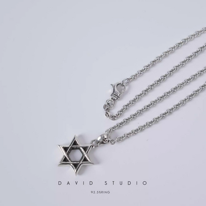 SMALL STAR OF DAVID PENDANT – ROLL CHAIN