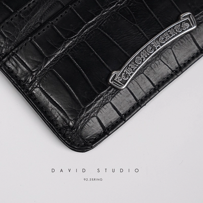 CROCODILE LEATHER CARD HOLDER