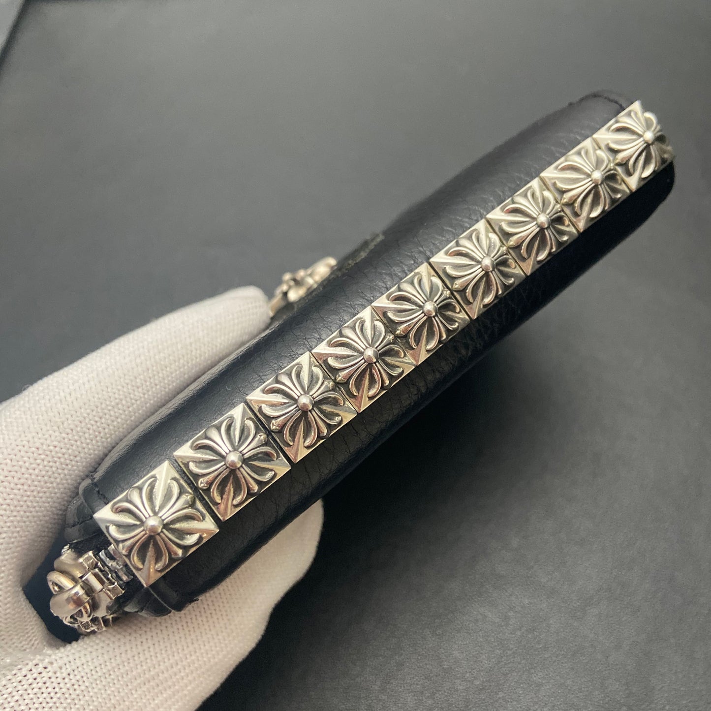 DOUBLE BABYFAT CROSS PAPER CHAIN ZIPPER WALLET