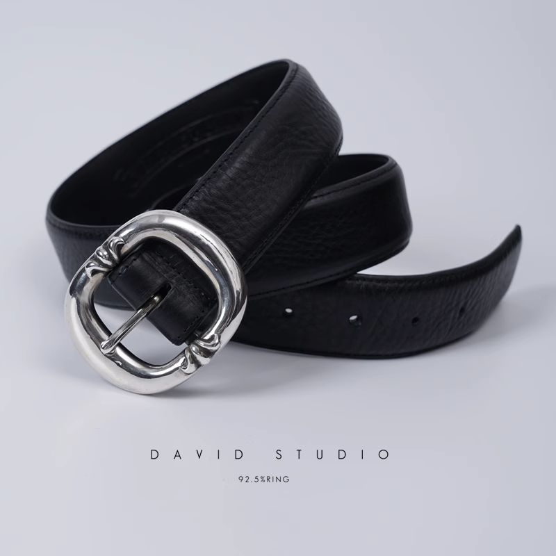 GUNSLINGER BUCKLE COWHIDE LEATHER BELT