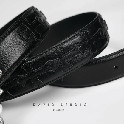 CROSS COWHIDE LEATHER BELT