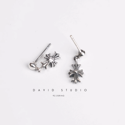 TINY E CH PLUS DROP EARRINGS WITH DIAMONDS