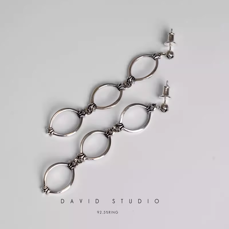 TRIPLE DROP HOOP EARRING