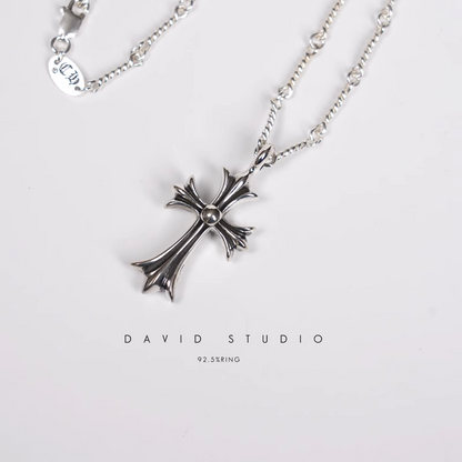 SMALL CROSS CHARM – TWIST CHAIN