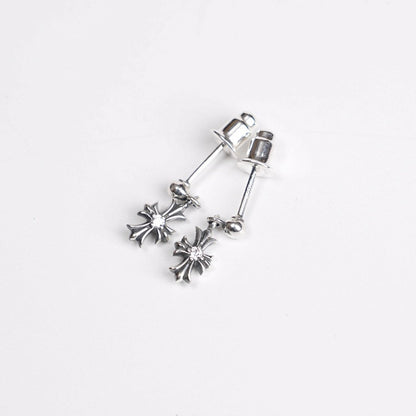 TINY E CH PLUS DROP EARRINGS WITH DIAMONDS