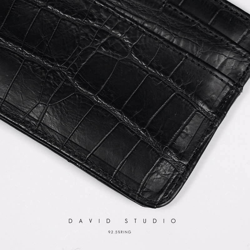 CROCODILE LEATHER CARD HOLDER