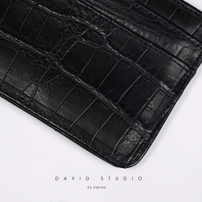 CROCODILE LEATHER CARD HOLDER