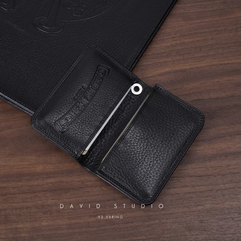 BIFOLD LEATHER BLACK WALLET