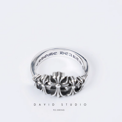 CHROME HEARTS CROSS CROWN RING