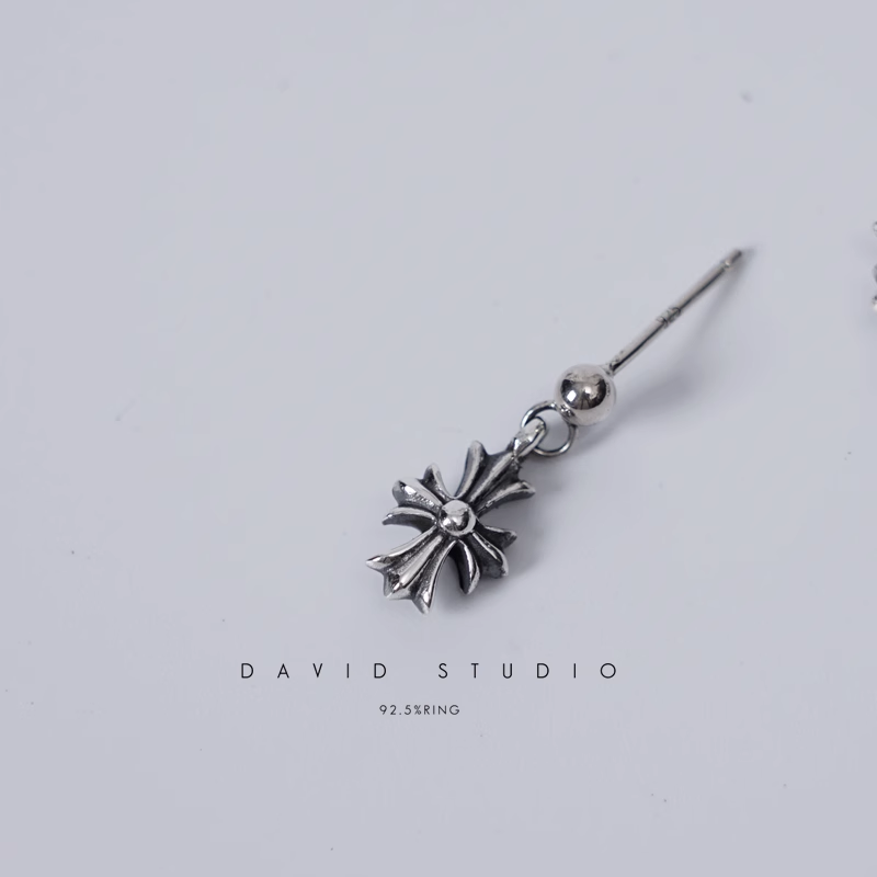 TINY E CH PLUS DROP EARRINGS