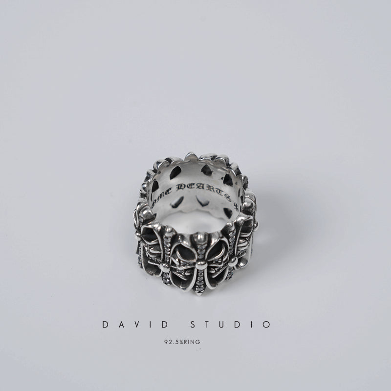CEMETERY RING WITH DIAMONDS