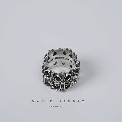 CEMETERY RING WITH DIAMONDS