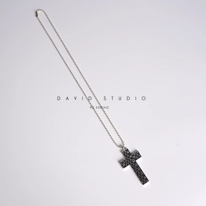 CHESSBOARD CROSS PENDANT – BALL CHAIN