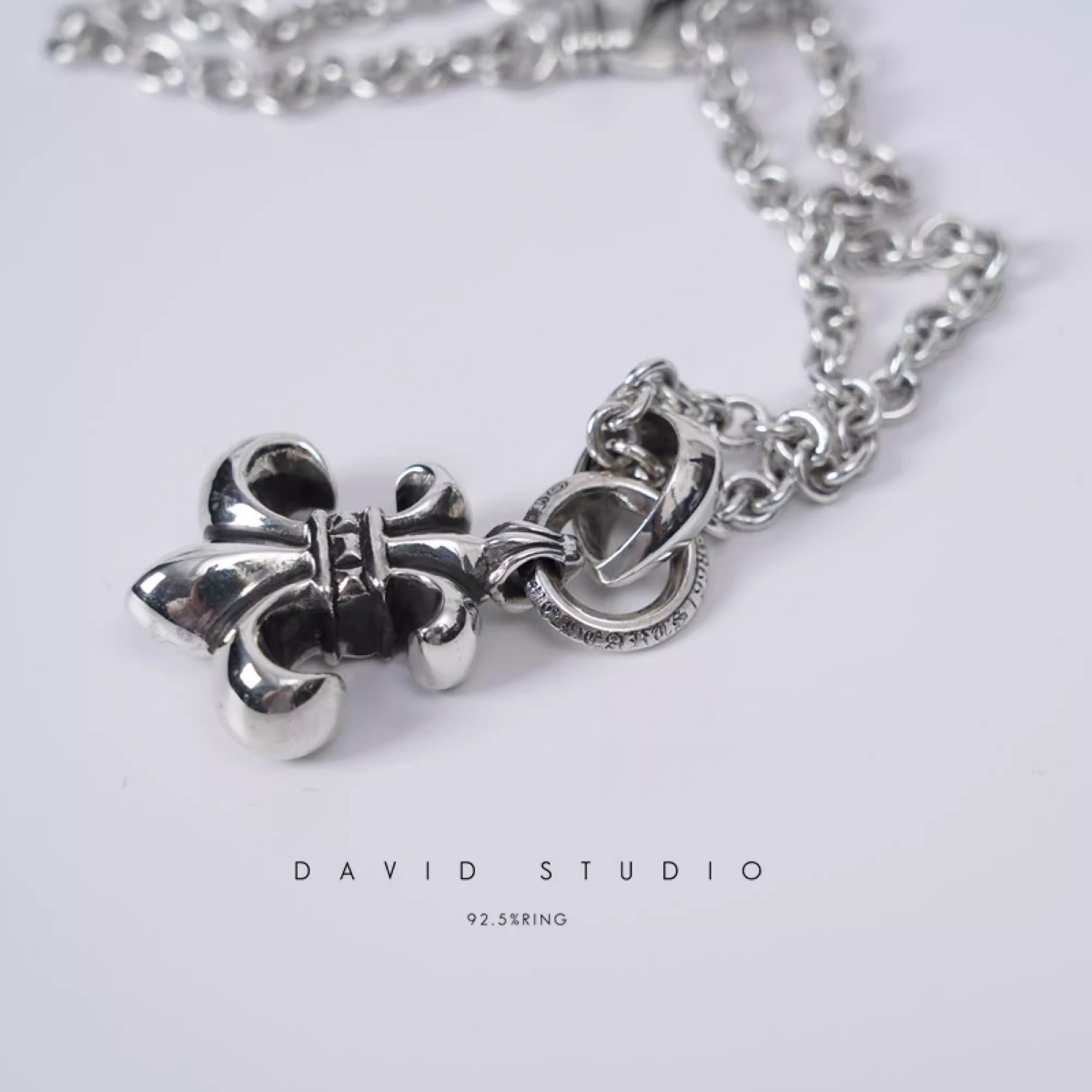 BS FLEUR PENDANT WITH BAIL – ROLL CHAIN