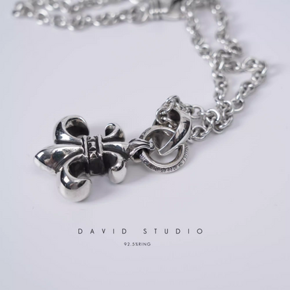 BS FLEUR PENDANT WITH BAIL – ROLL CHAIN