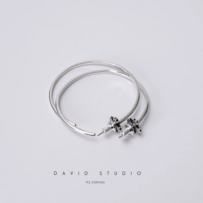 CH PLUS HOOP EARRING