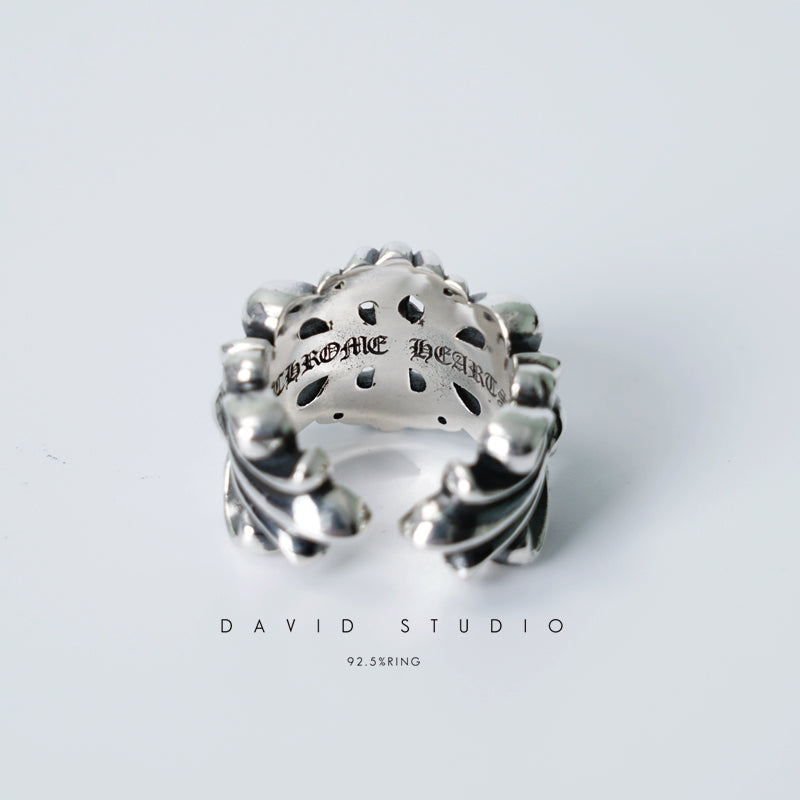 CHROME HEARTS DOUBLE FLORAL RING