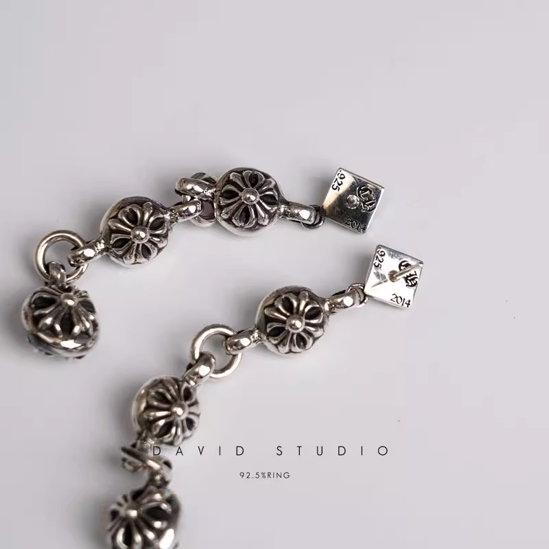 CROSSBALL THREE DROP EARRING