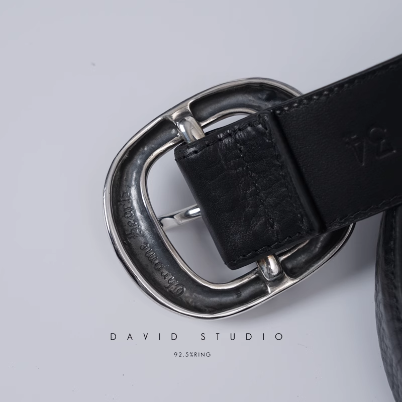 GUNSLINGER BUCKLE COWHIDE LEATHER BELT