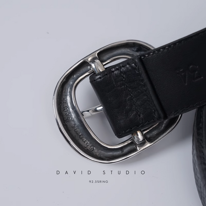 GUNSLINGER BUCKLE COWHIDE LEATHER BELT