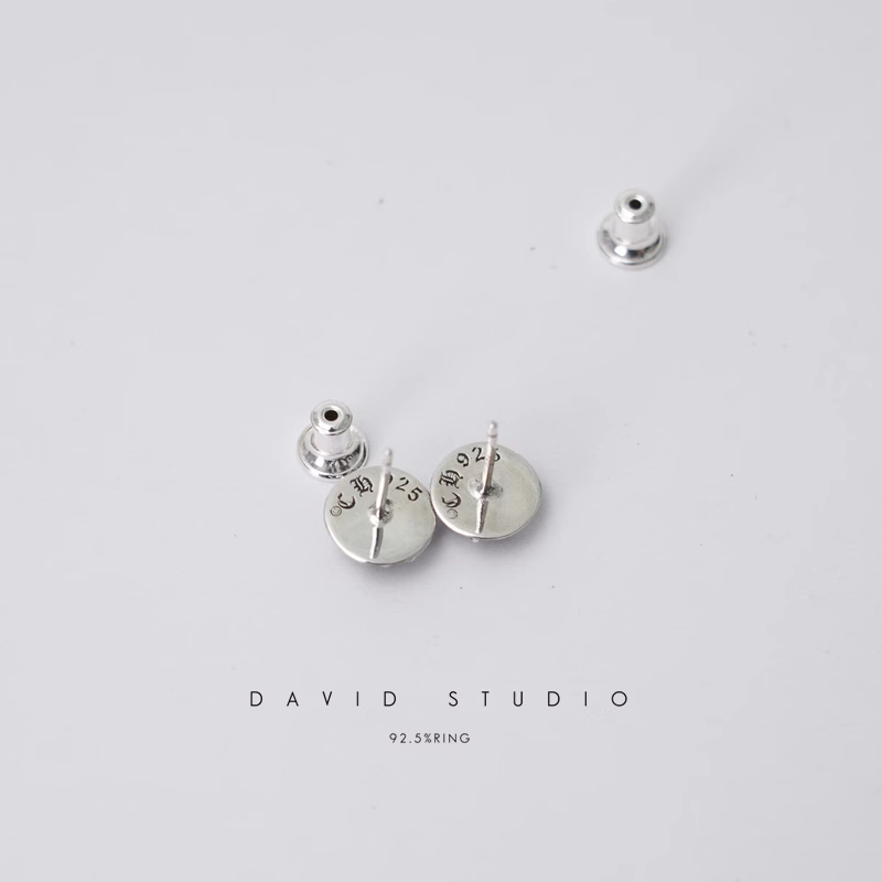 CROSS BALL STUD WITH DIAMOND