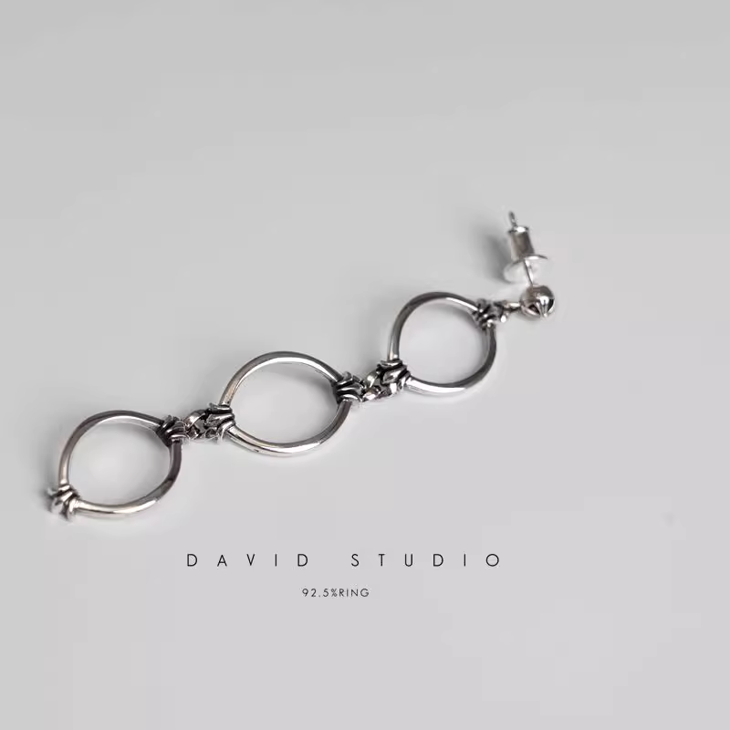 TRIPLE DROP HOOP EARRING
