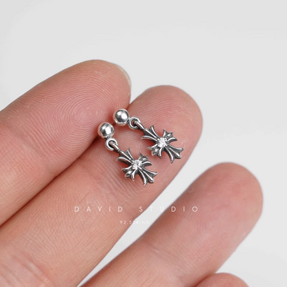 TINY E CH PLUS DROP EARRINGS WITH DIAMONDS