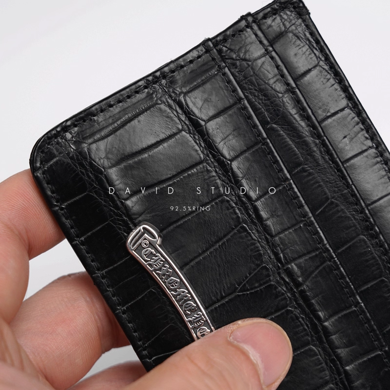 CROCODILE LEATHER CARD HOLDER