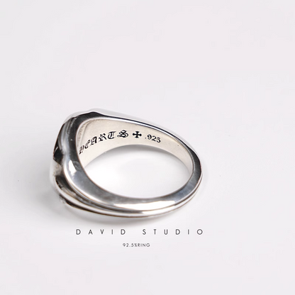 FLAT CH PLUS SIGNET RING