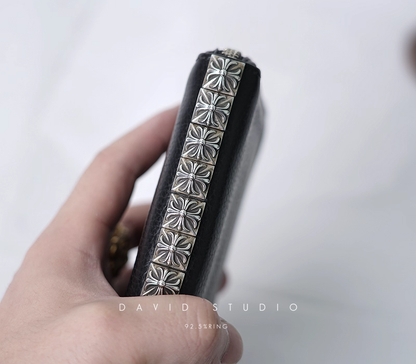 DOUBLE BABYFAT CROSS PAPER CHAIN ZIPPER WALLET