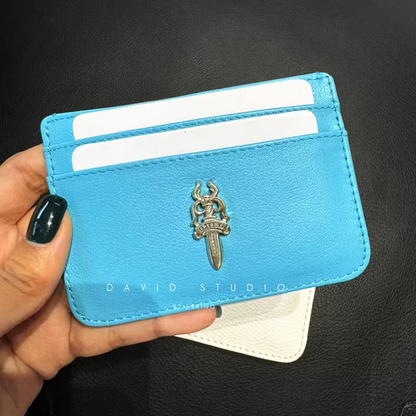WHITE & BLUE SMALL DAGGER CARD HOLDER