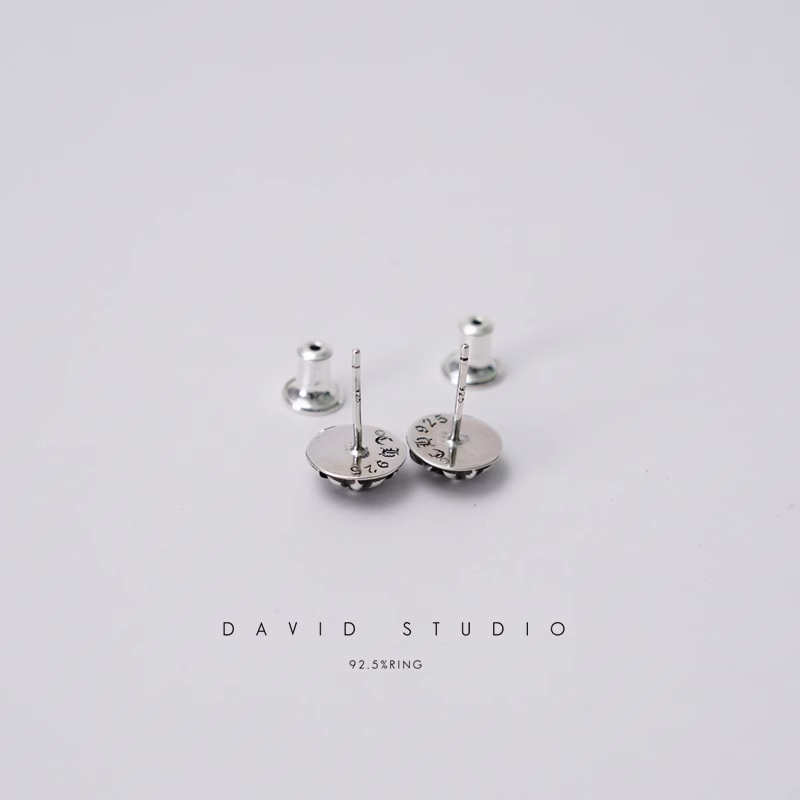 CROSS BALL STUD WITH DIAMOND