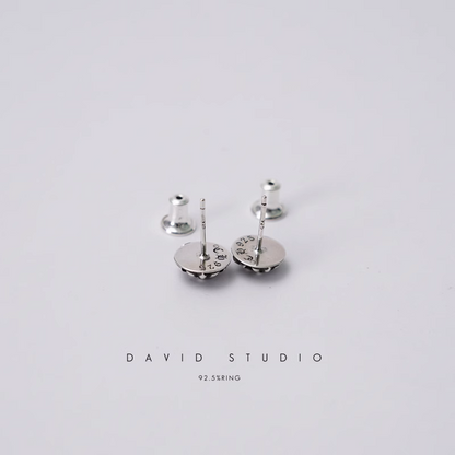 CROSS BALL STUD WITH DIAMOND