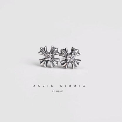 CH PLUS STUD EARRINGS WITH DIAMONDS