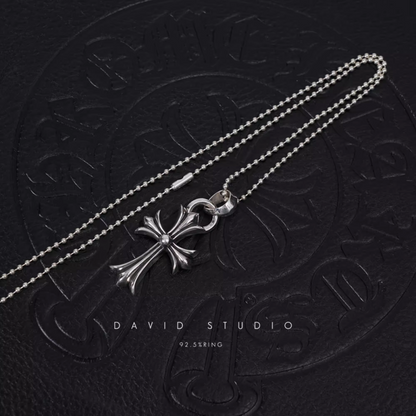 SMALL CROSS PENDANT WITH BAIL – BALL CHAIN