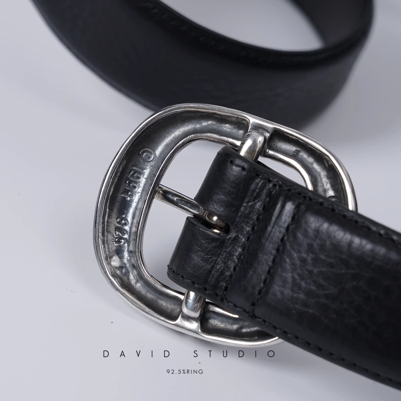 GUNSLINGER BUCKLE COWHIDE LEATHER BELT