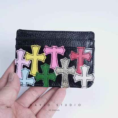 MULTI COLOR CROSS CARD HOLDER