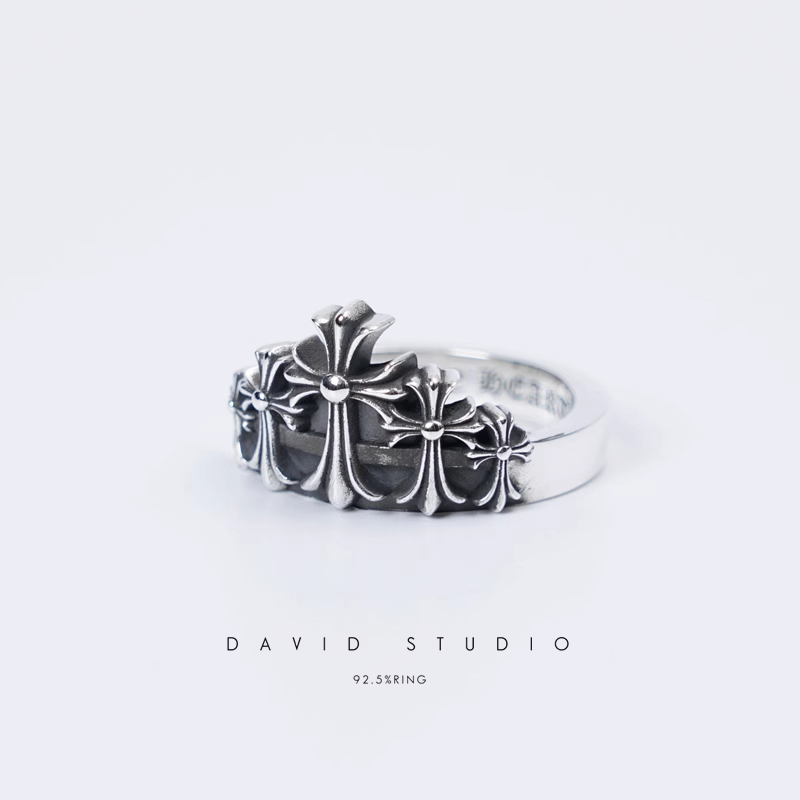 CHROME HEARTS CROSS CROWN RING