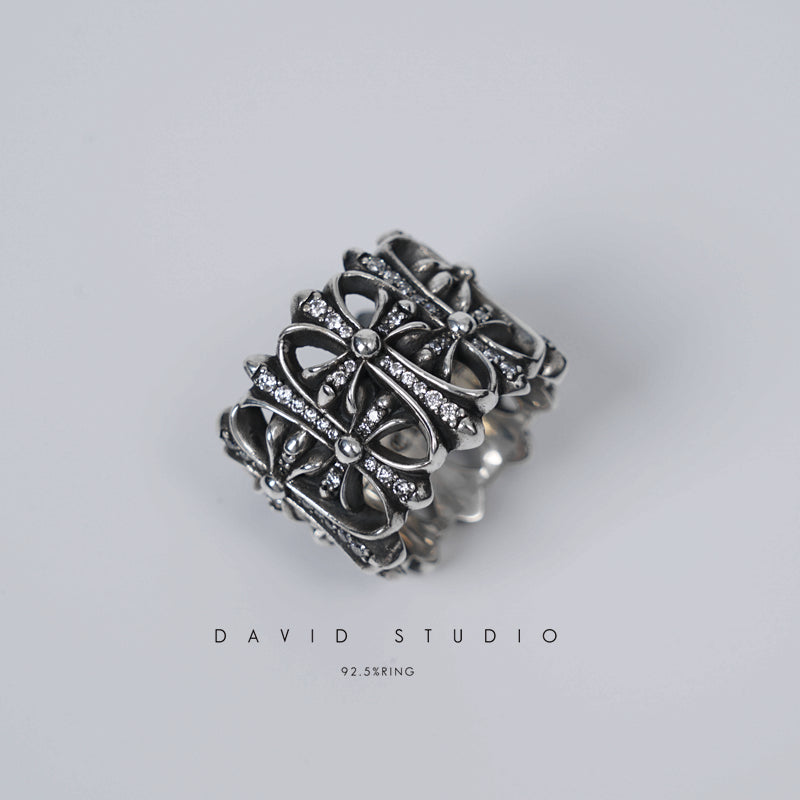 CEMETERY RING WITH DIAMONDS