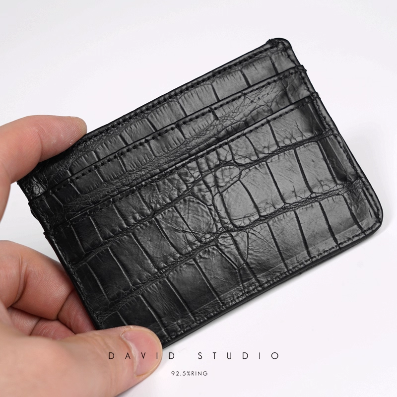 CROCODILE LEATHER CARD HOLDER