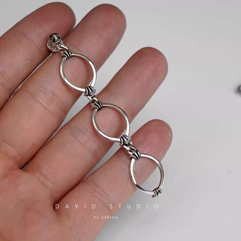 TRIPLE DROP HOOP EARRING