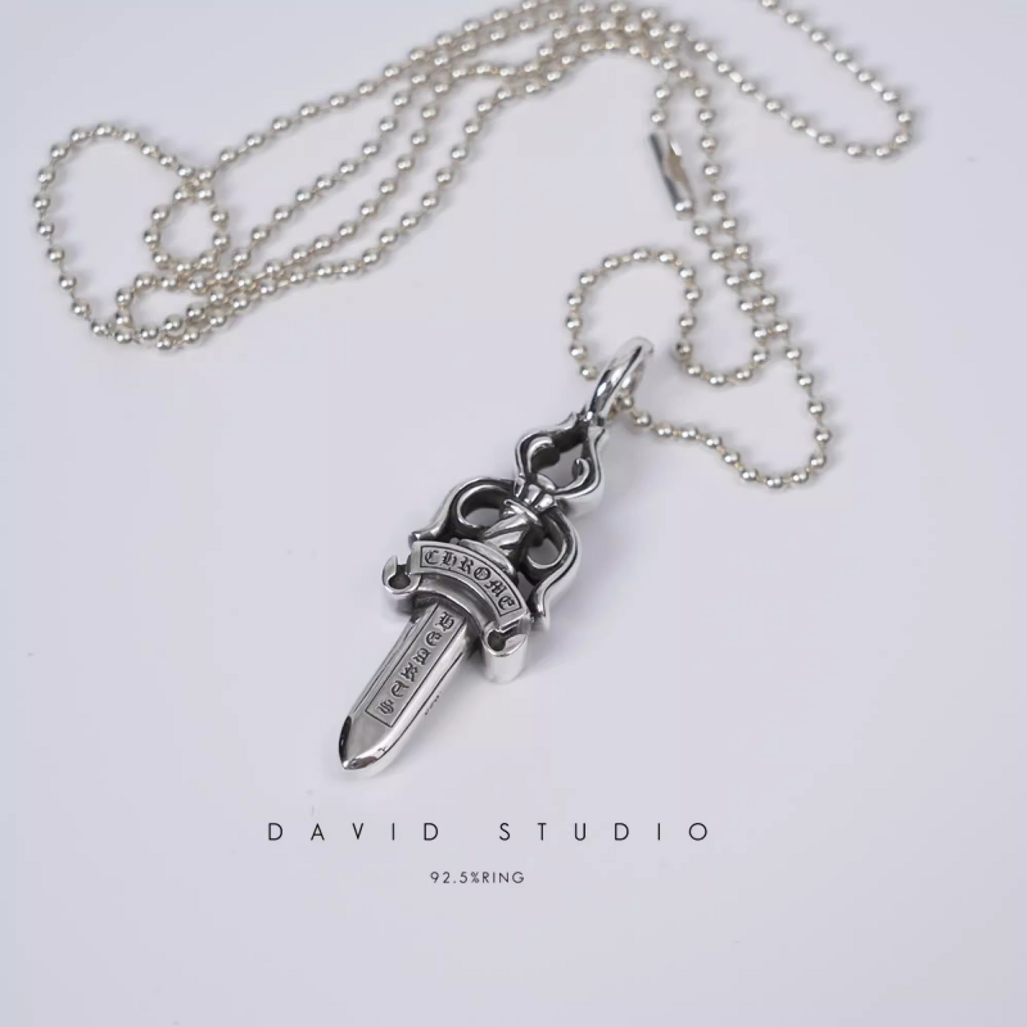 DOUBLE DAGGER PENDANT – BALL CHAIN