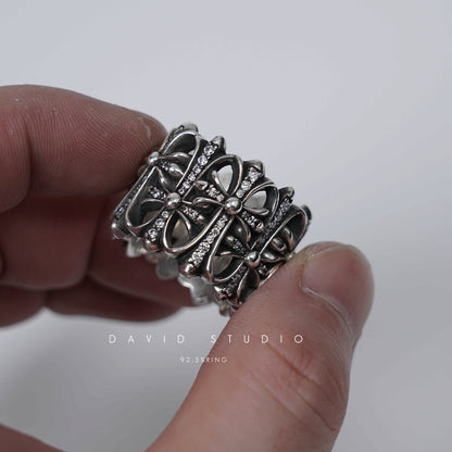 CEMETERY RING WITH DIAMONDS