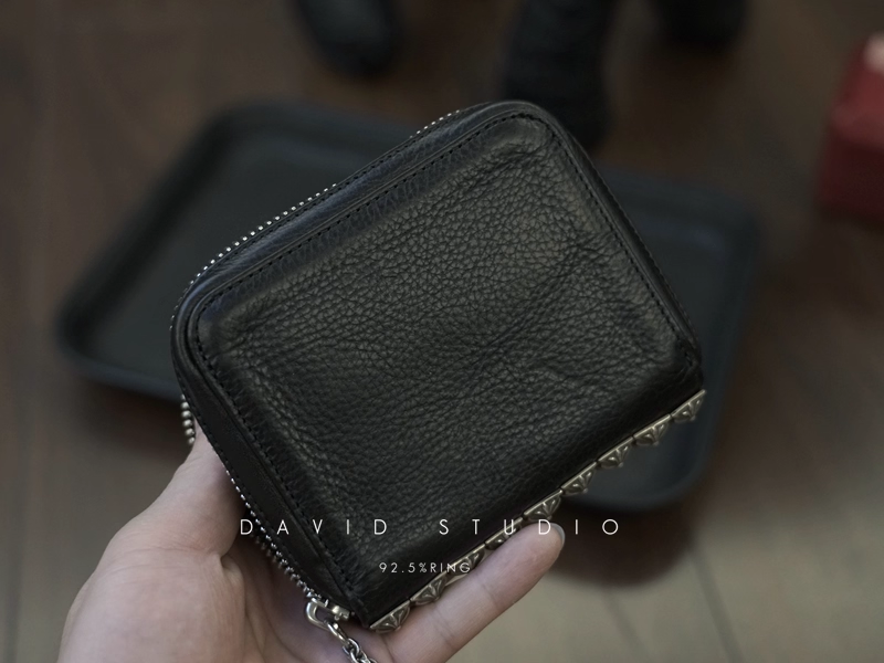 DOUBLE BABYFAT CROSS PAPER CHAIN ZIPPER WALLET