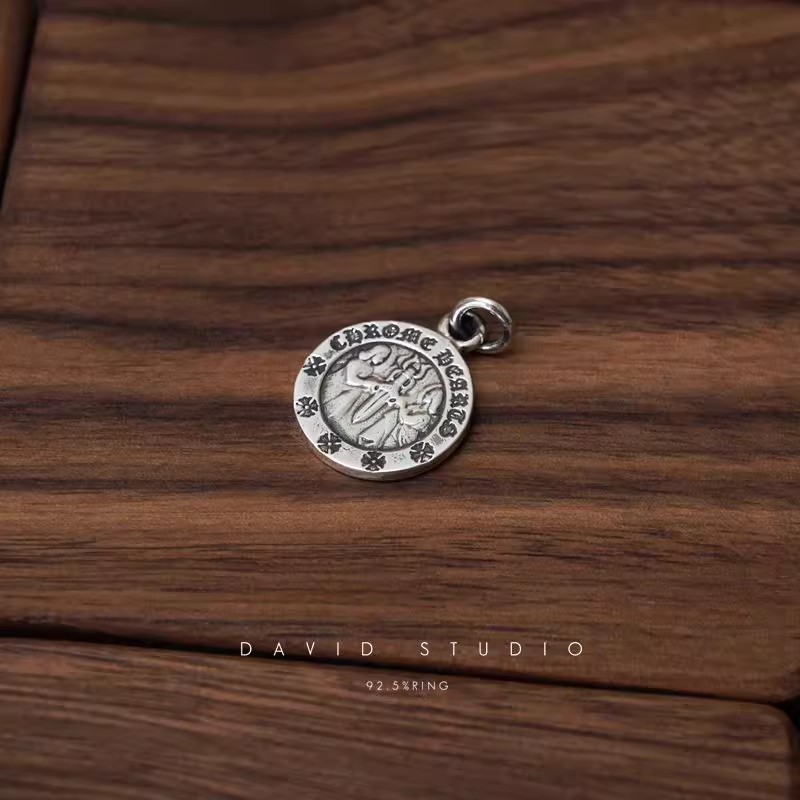 ROUND ANGEL MEDALLION CHARM