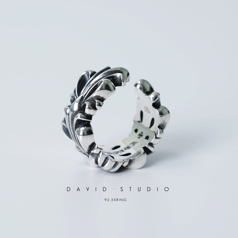 CHROME HEARTS DOUBLE FLORAL RING
